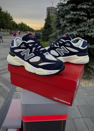 Кроссовки new balance 9060 синие для мужчин удобная обувь для спорта и повседневной носки
