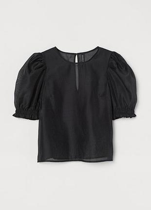 Блузка с рукавами-фонариками для женщины h&m divided 0928189-003 34(xs) черный