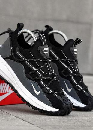 Чоловічі кросівки nike acg mountain fly gore-tex чорно-білі кроси на осінь найк асг маунтін флай гортекс