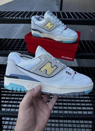 Кросівки new balance 550 світлі для чоловіків зручне спортивне взуття для активного відпочинку