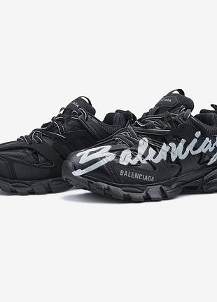 Кросівки жіночі balenciaga track sneaker signature black white 36