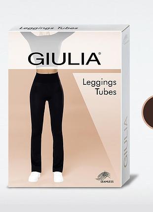 Бесшовные леггинсы прямого кроя с широким эластичным поясом giulia leggings tubes chocolate, s/m