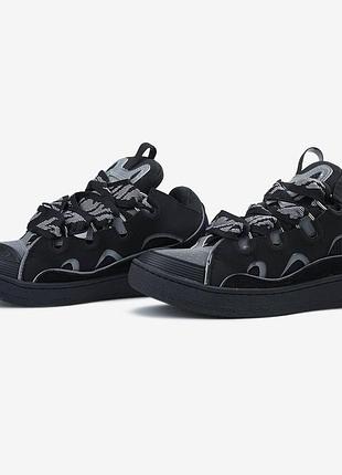 Lanvin curb sneakers black grey reflective 40 42 43