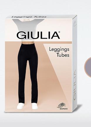 Бесшовные леггинсы прямого кроя с широким эластичным поясом giulia leggings tubes grey, s/m