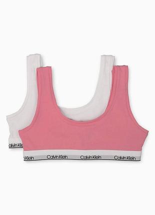 Набор женских топов бра цвет белый, розовый xs calvin klein