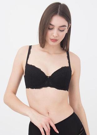 Бюстгальтер мереживний з формованою чашкою giulia camilla 1212/01n 85d black-black
