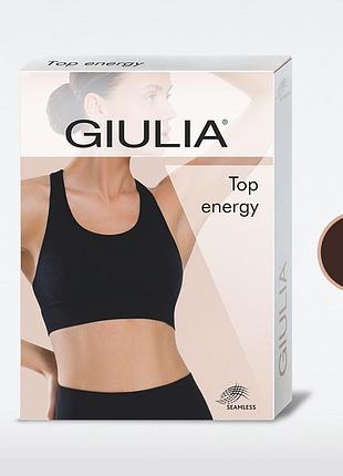 Бесшовный топ из мягкой микрофибры giulia top energy 02 (new) black, l/xl chocolate, s/m