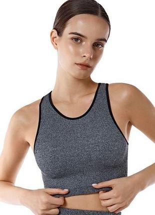 Halter top rib melange (без упаковки) black, l/xl black, s/m