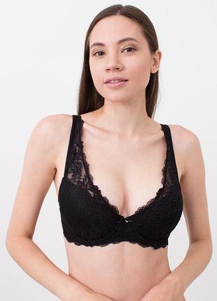 Бюстгальтер мереживний з формованою чашкою giulia letizia 1242/41n1 85c black-black