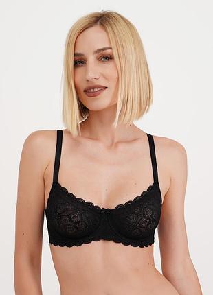Бюстгальтер мереживний з кісточками giulia cloe 1614/31 70c black-black