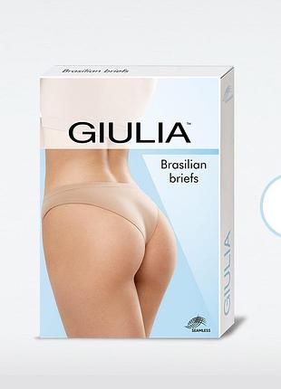 Безшовні трусики бразиліана giulia brasilian briefs white, s/m