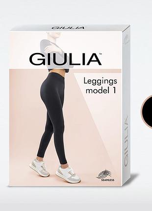 Женские леггинсы из мягкой микрофибры giulia leggings 01 nero, s/m