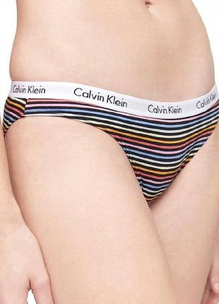 Трусики жіночі сліпи calvin klein underwear s різнобарвна смужка