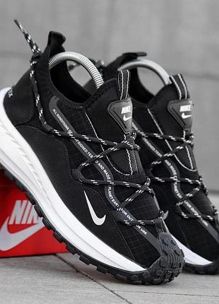 Мужские кроссовки nike acg mountain fly gore-tex черно белые кроссы осень найк асг маунтин флай гортекс