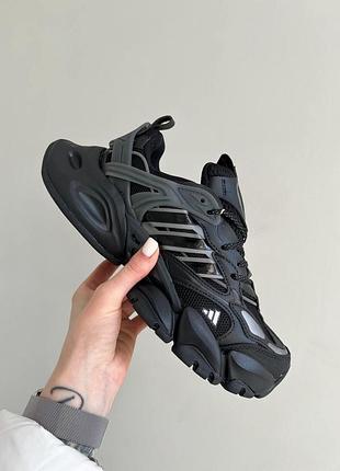 Кросівки adidas vento xlg deluxe black grey, адідас венто хлг делюкс чорні з сірим