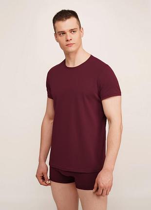 Чоловіча футболка бавовняна giulia g-man 4601/010 l bordo-maroon