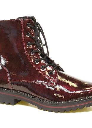 Модельні черевики tamaris 1.25209-25-580-bordeaux-pat., код: 056225, розміри: 36, 37