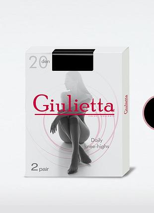 Классические полиамидные гольфы giulietta daily 20 knee-highs (new) (уп) day, 0 nero, 0