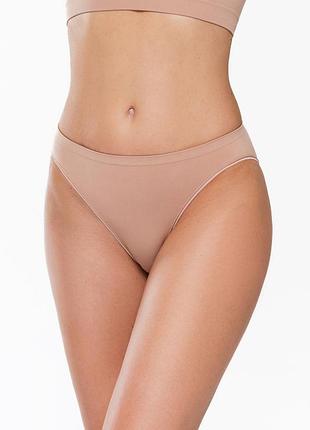 Бесшовные трусики brasilian shine edge bright nude, s/m