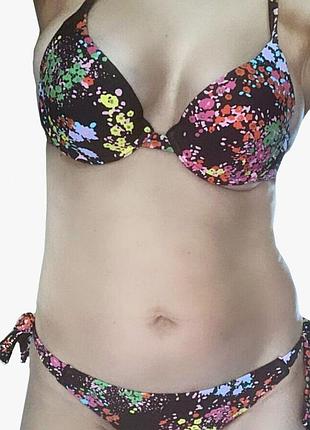 Верхняя часть купальника пуш-ап / push-up для женщины s.oliver lycra® 003138 34(xs) коричневый