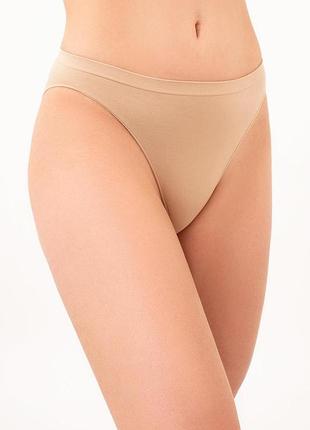 Трусики, труси жіночі сліпи giulia hi-leg briefs l/xl beige-naturale бежеві безшовні