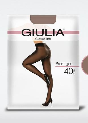 Классические прозрачные колготки giulia prestige 40 den daino, 3 fumo, 4