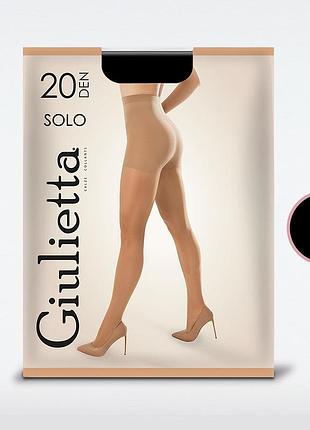 Классические колготки giulietta solo (new) конверт 20 den glace, 3 nero, 2