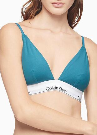 Бюстгальтер без кісточок бавовняний calvin klein s зелений