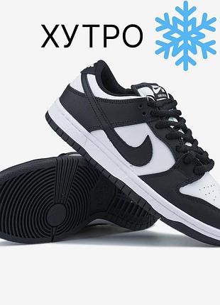 Nike dunk black white хутро 40 уценка