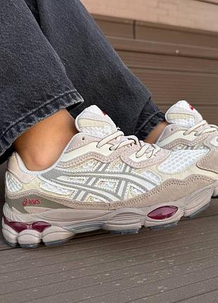 Кроссовки asics gel nyc brown замшевые для спорта и повседневной носки удобные стильные асикс гель ник