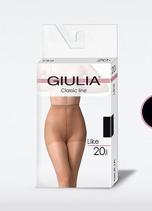 Классические колготки с легким блеском giulia like 20 (smart box) cappuccino, 2 nero, 4