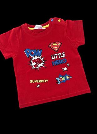 Футболка, бавовна "superman" тм "tvmania" 12 міс, 80 см
