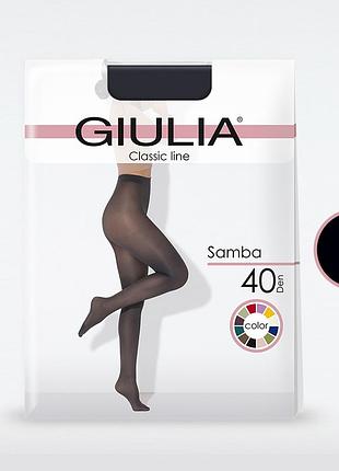 Классические матовые колготки giulia samba 40 (new) nero, 2 nero, 5xl