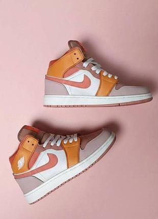Кроссовки женские jordan кожаные 41 розовые (b0919-18)