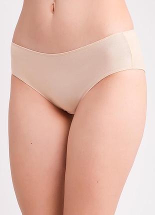 Жіночі бавовняні труси сліпи giulia basic chic 2318/60 l beige-beige