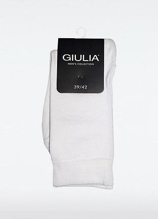 Мужские классические хлопковые носки giulia ms3 classic ms3c-cl black, 39-42 white, 39-42