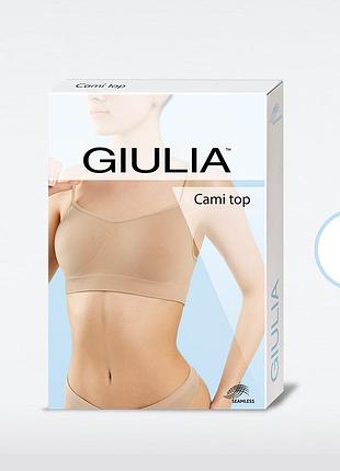 Бесшовный топ на тонких бретелях giulia cami top white, s/m