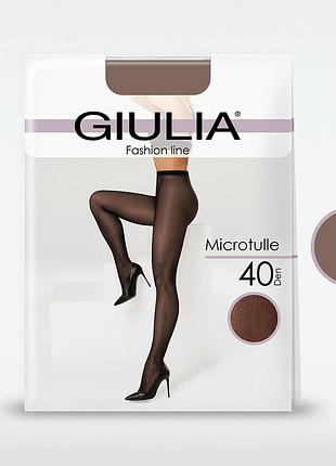 Фантазийные колготки с эффектом микротюли giulia microtulle 40 (new) fumo, 3