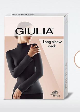 Бесшовная водолазка из микрофибры giulia long sleeve neck bianco, s/m