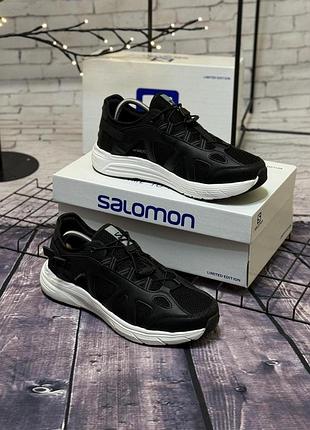 Кросівки salomon sonoma se саломон сонома се чорно-білі із сітки легкі та зручні для весни та літа
