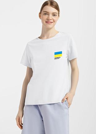 Футболка женская белая с принтом "колиры смелости", 2xl