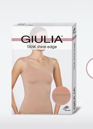 Классическая бесшовная майка из микрофибры tank shine edge white, s/m, 93% полиамид, 7% эластан