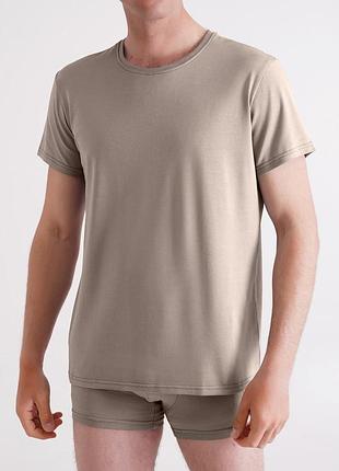 Чоловіча футболка бавовняна giulia g-man 4603/010 l beige-linen beige