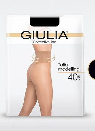 Шовковисті колготки з коригуючим ефектом giulia talia modelling 40 den nero, 4