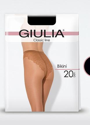 Классические полуматовые колготки giulia bikini 20 daino, 2(s) nero, 2(s)