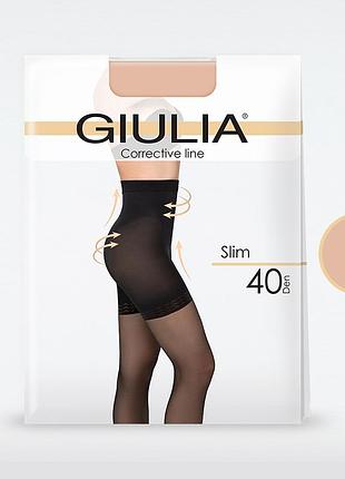 Колготки корректирующие giulia slim 40 nero, 2(s) daino, 2(s)