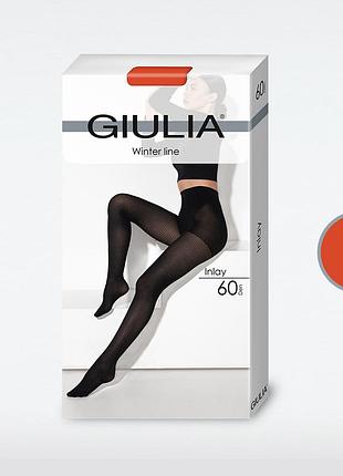 Фактурные фантазийные колготки giulia inlay 60 (8) bombay brown, 2 bombay brown, 4
