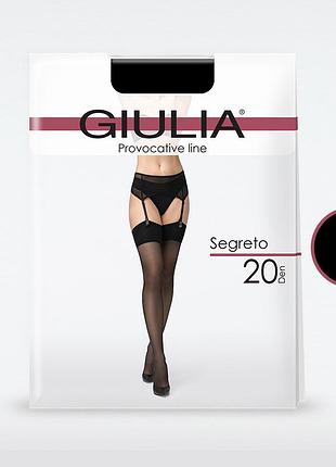 Классические прозрачные чулки с гладкой резинкой giulia segreto 20 daino, 1/2(s/m) nero, 1/2(s/m)
