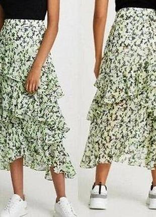 Спідниця шифонова з воланами river island р.s/m