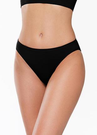 Безшовні трусики giulia hi-leg shine edge black, s/m